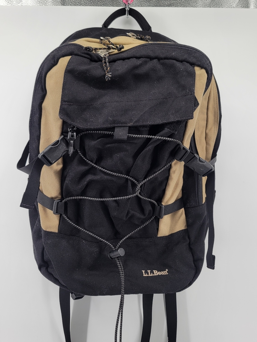 L.L. Bean Black and Tan Two-Tone Men's Backpack